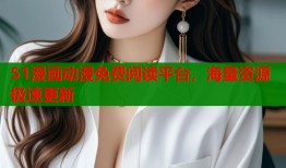 51漫画动漫免费阅读平台，海量资源极速更新